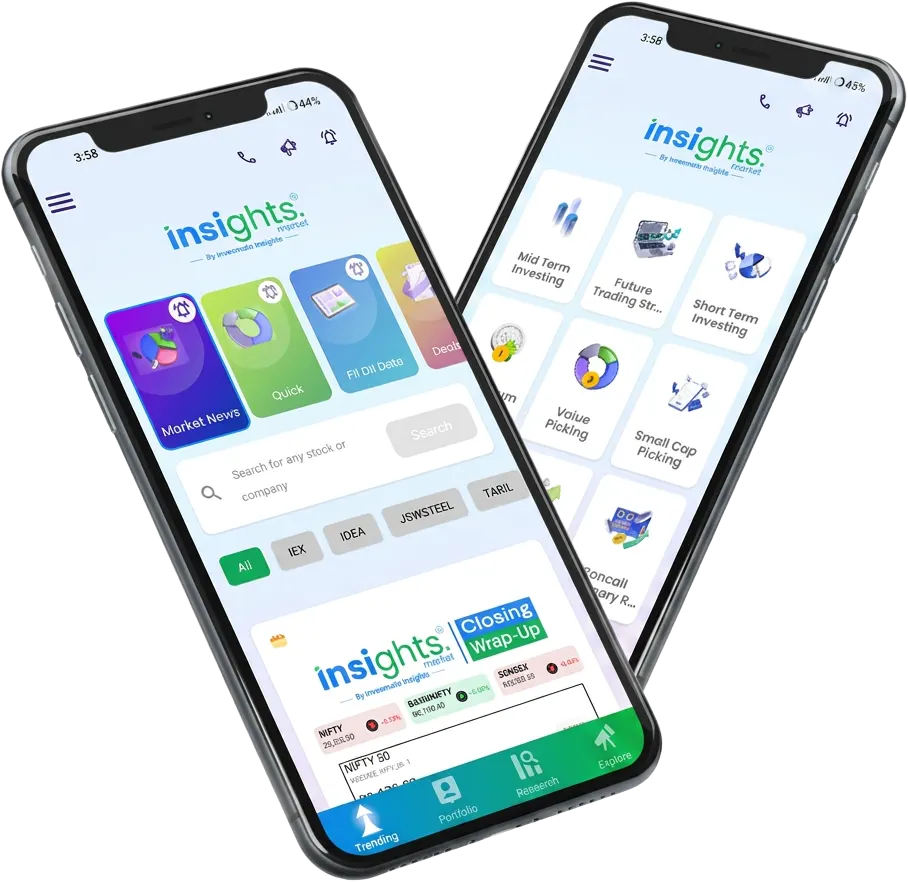 Insights.Market mobile app interface preview